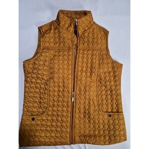 Keren Hart Puffer Vest Women's Size Small Orange Nwt